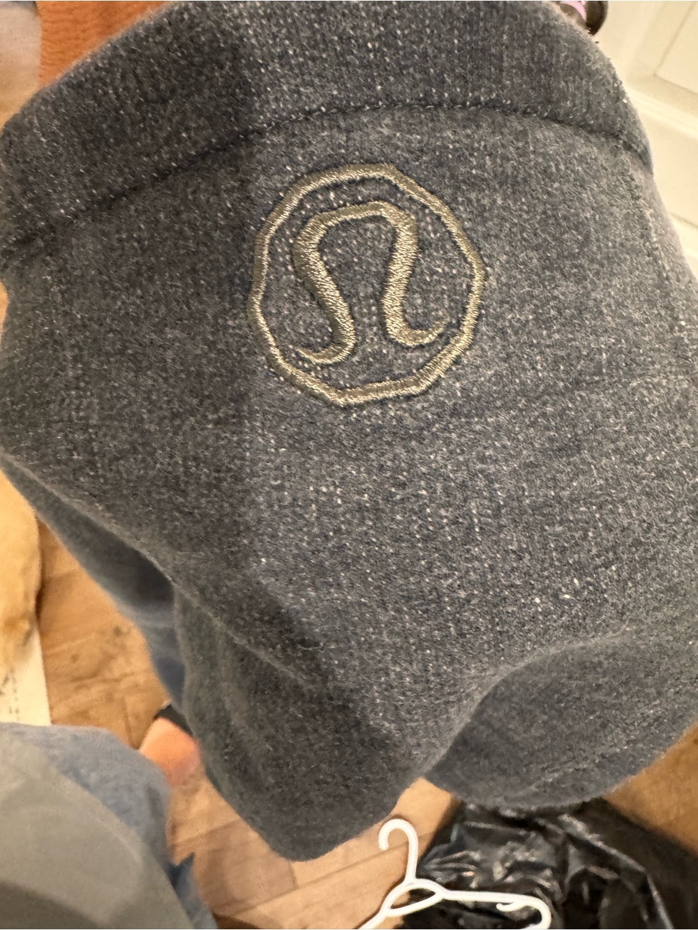 Lululemon Heathered Dark Gray zip up with Logo